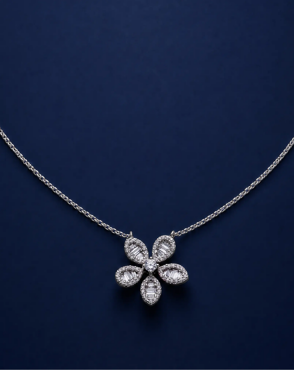 Asteria Bloom Pendant Necklace Delisa Jewelry