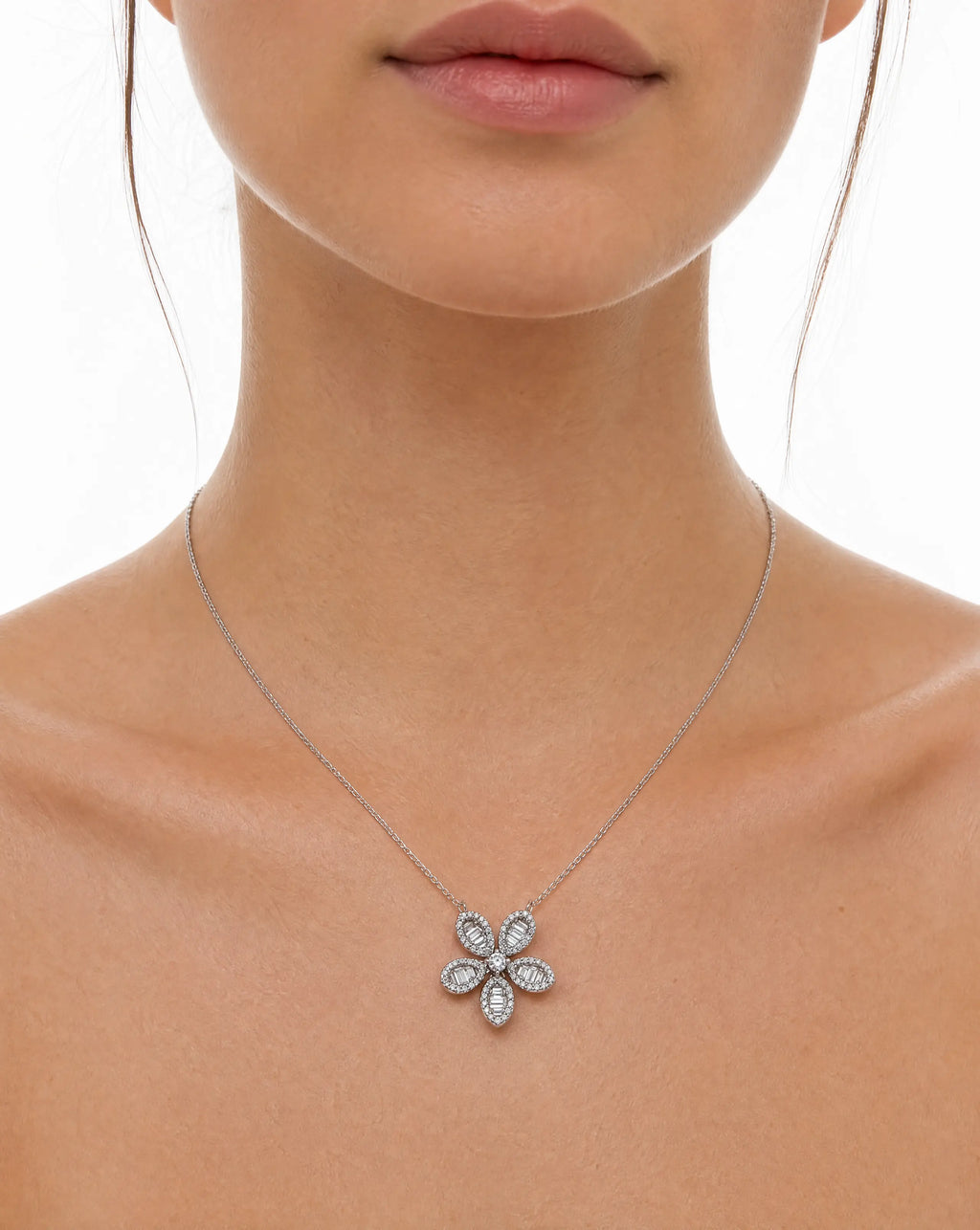 Asteria Bloom Pendant Necklace Delisa Jewelry