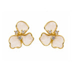 Asteria Orchid Enamel Earrings