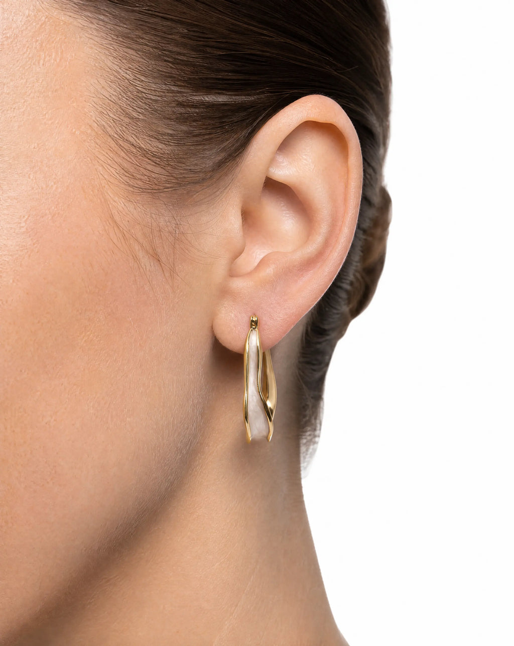  sterling silver earrings with enamel petals 