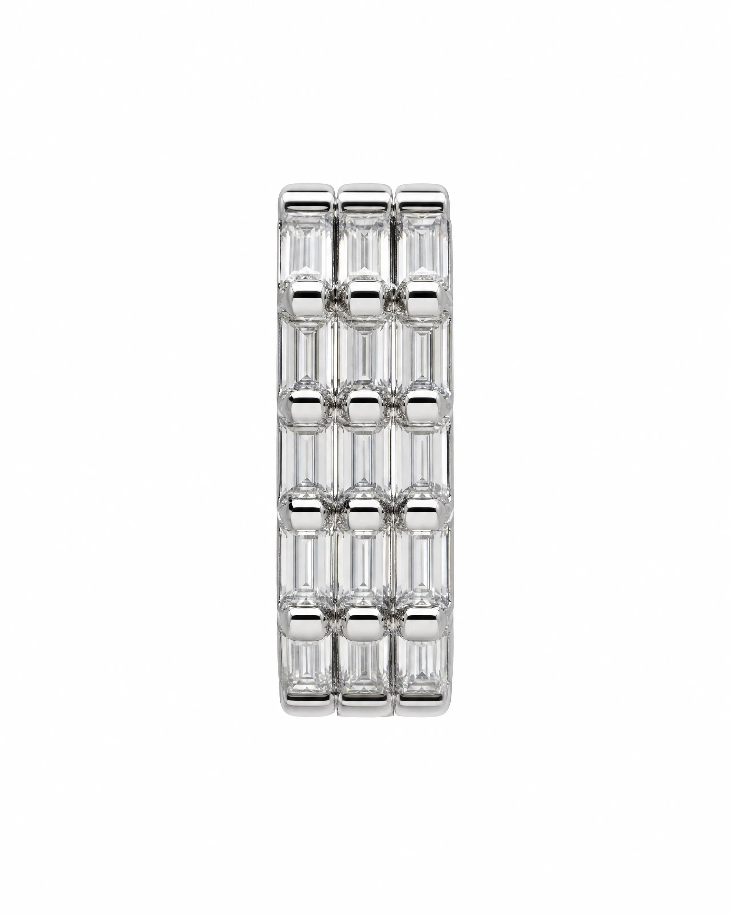 Asteria Emerald-Cut Huggie Earrings
