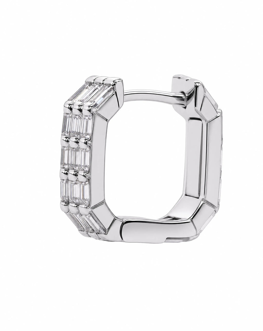Asteria Emerald-Cut Huggie Earrings