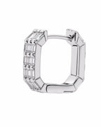 Asteria Emerald-Cut Huggie Earrings