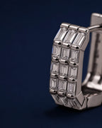 Asteria Emerald-Cut Huggie Earrings