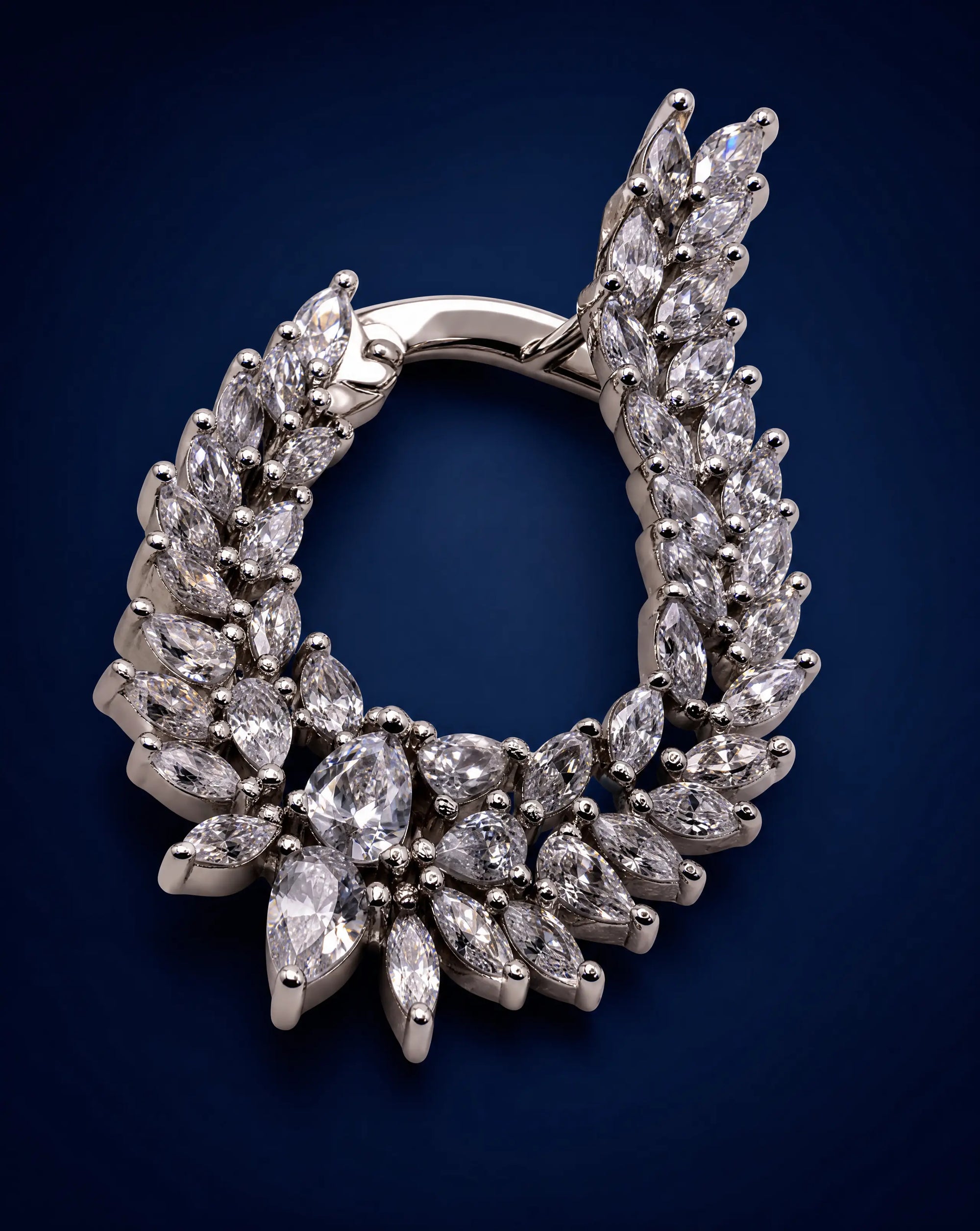 silver earrings crafted in 925 sterling silver with radiant cubic zirconia 