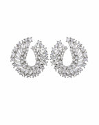Pair of silver hoop earrings 
