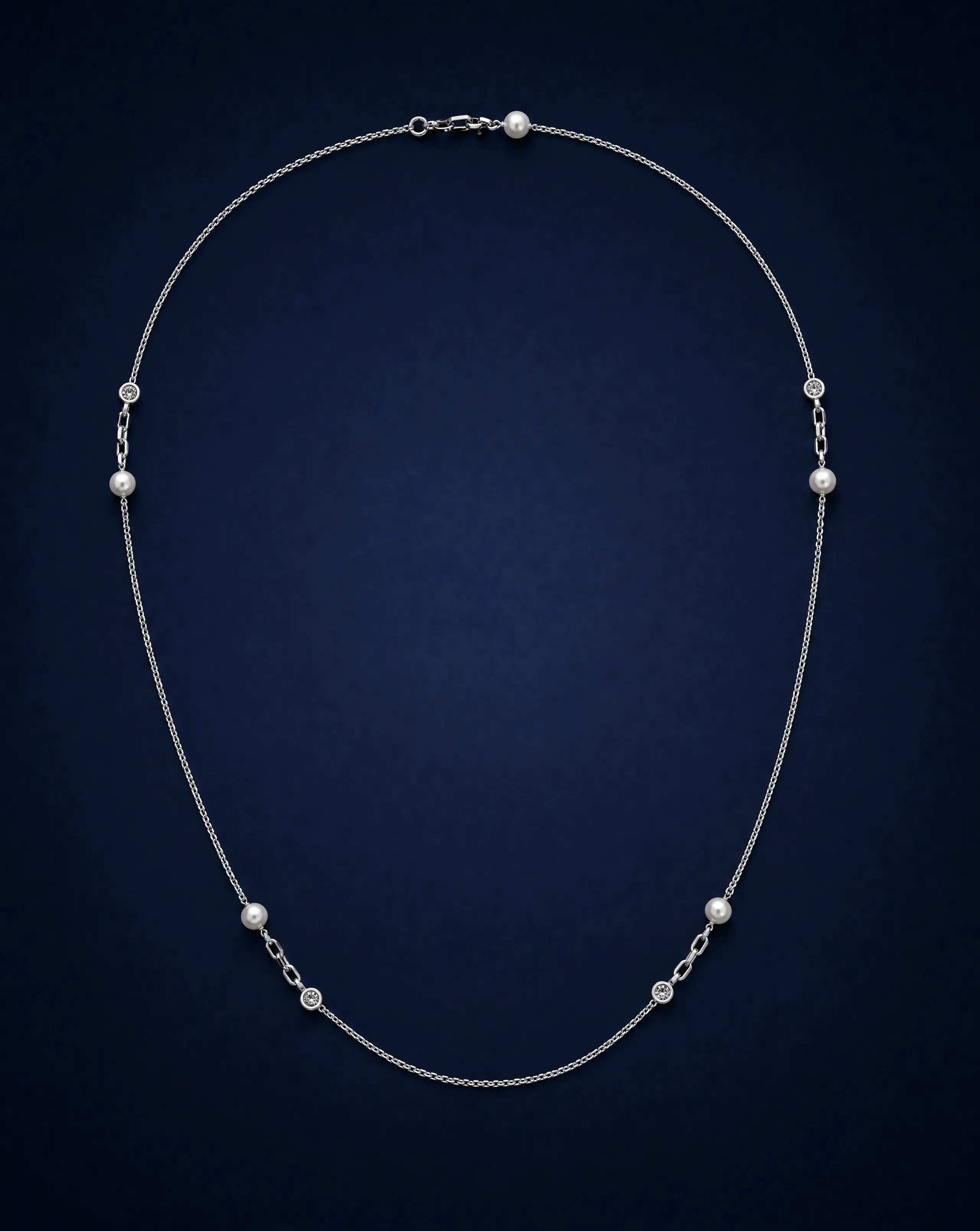 Pearl Muse Long Pearl Necklace Delisa Jewelry