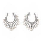 Pearl Muse Statement Halo Earrings Delisa Jewelry