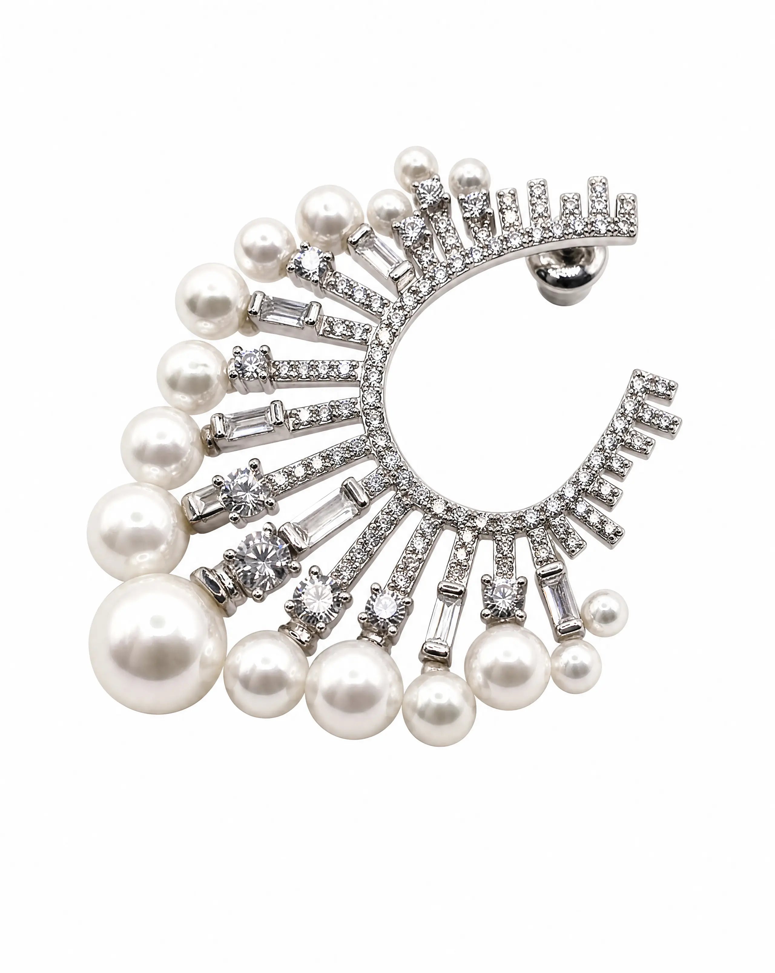 Pearl Muse Statement Halo Earrings Delisa Jewelry