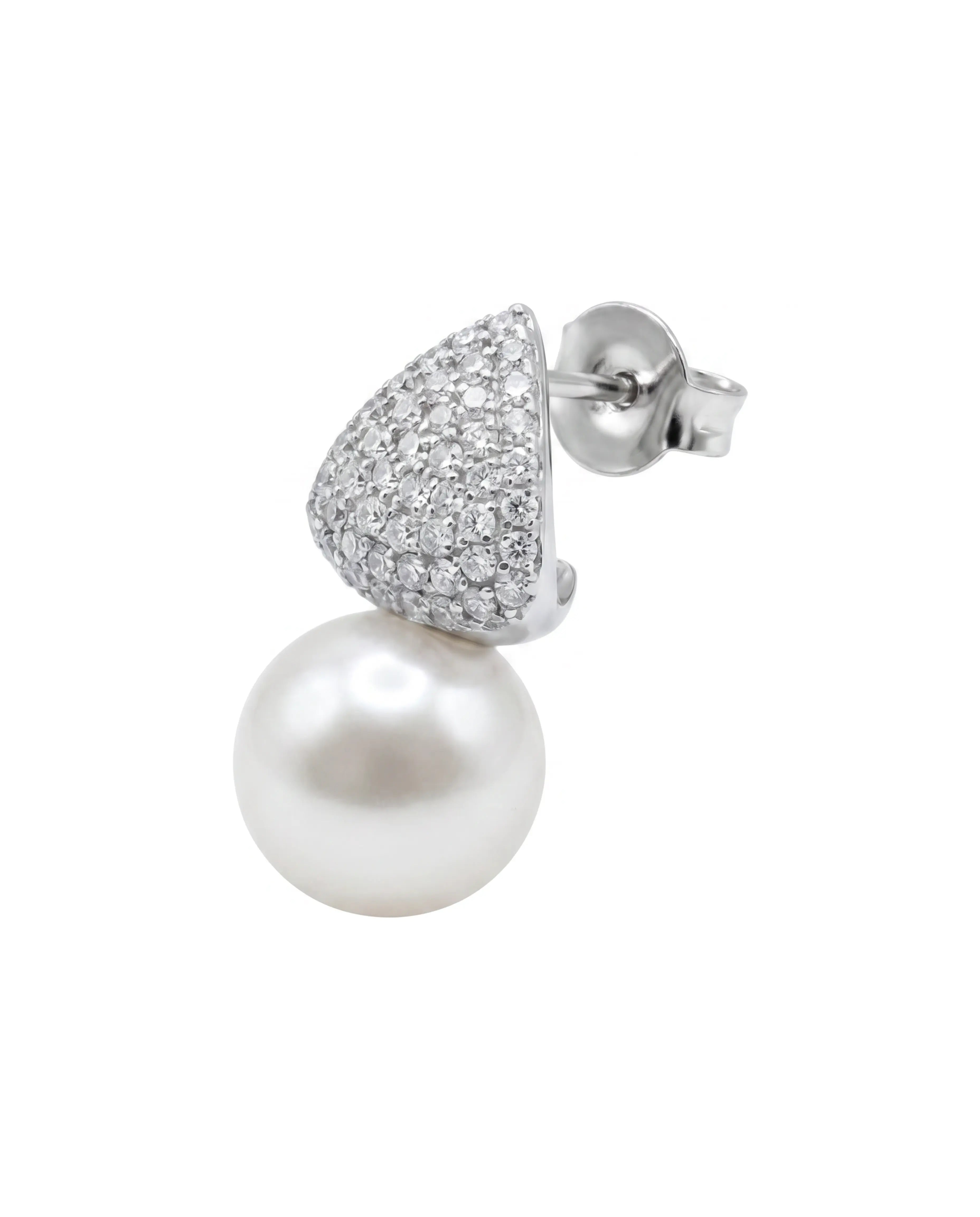 Pearl Muse Pavé Pearl Drop Earrings