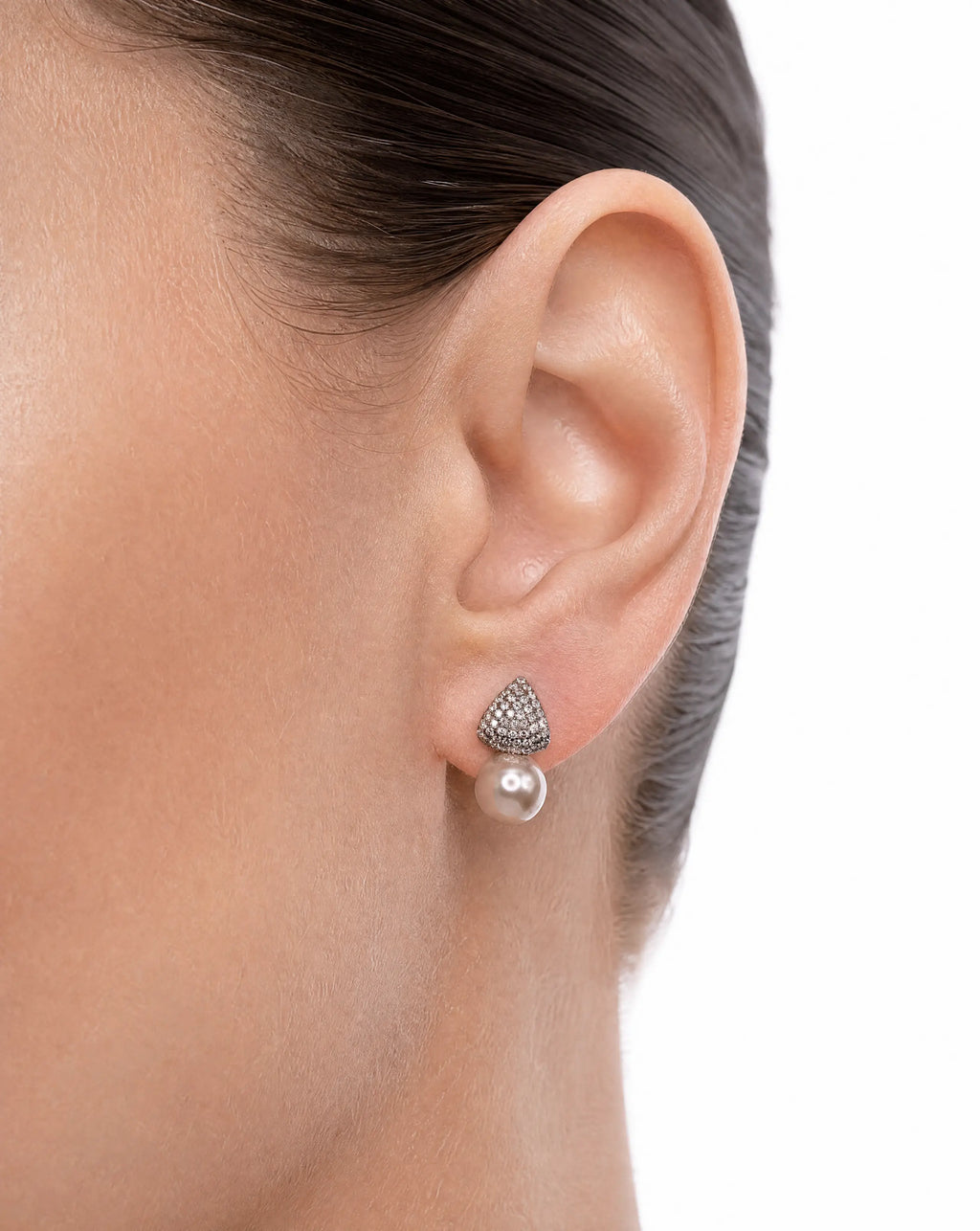 Pearl Muse Pavé Pearl Drop Earrings Delisa Jewelry