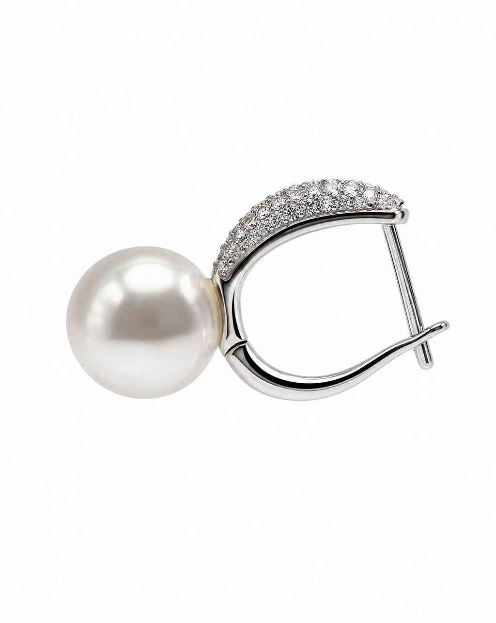 Pearl Muse Pavé Pearl Hoop Earrings Delisa Jewelry