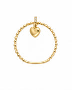 Rising Star Heart Charm Ring