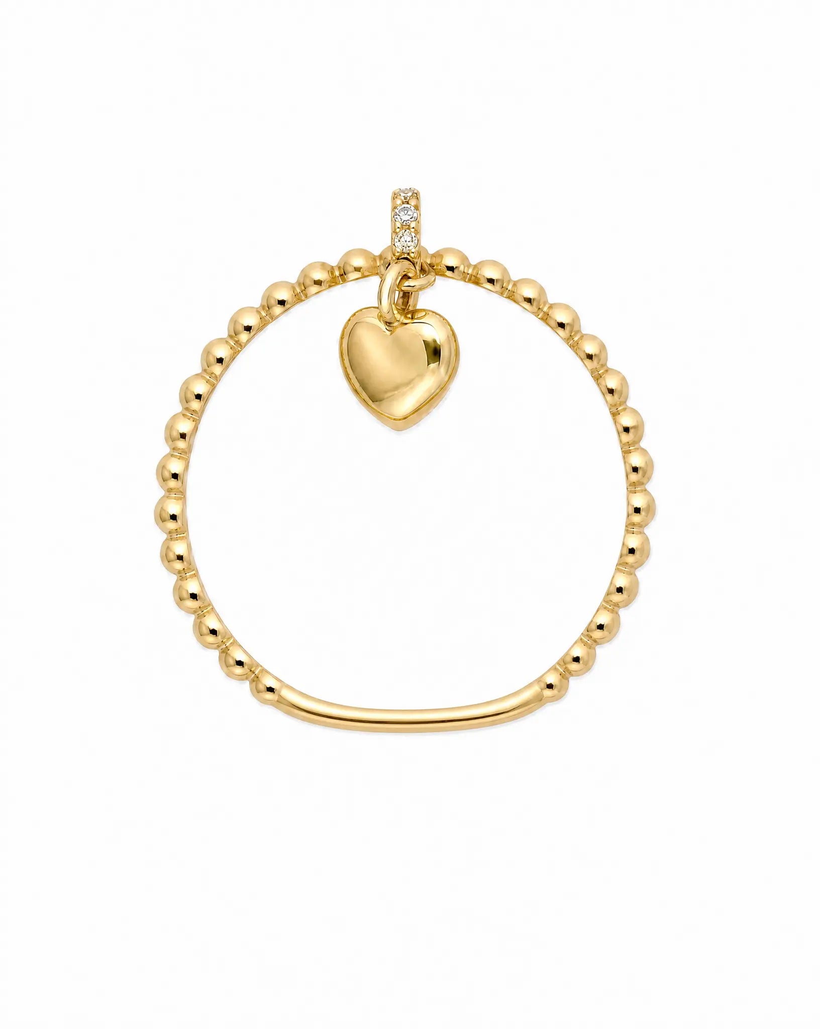 Rising Star Heart Charm Ring