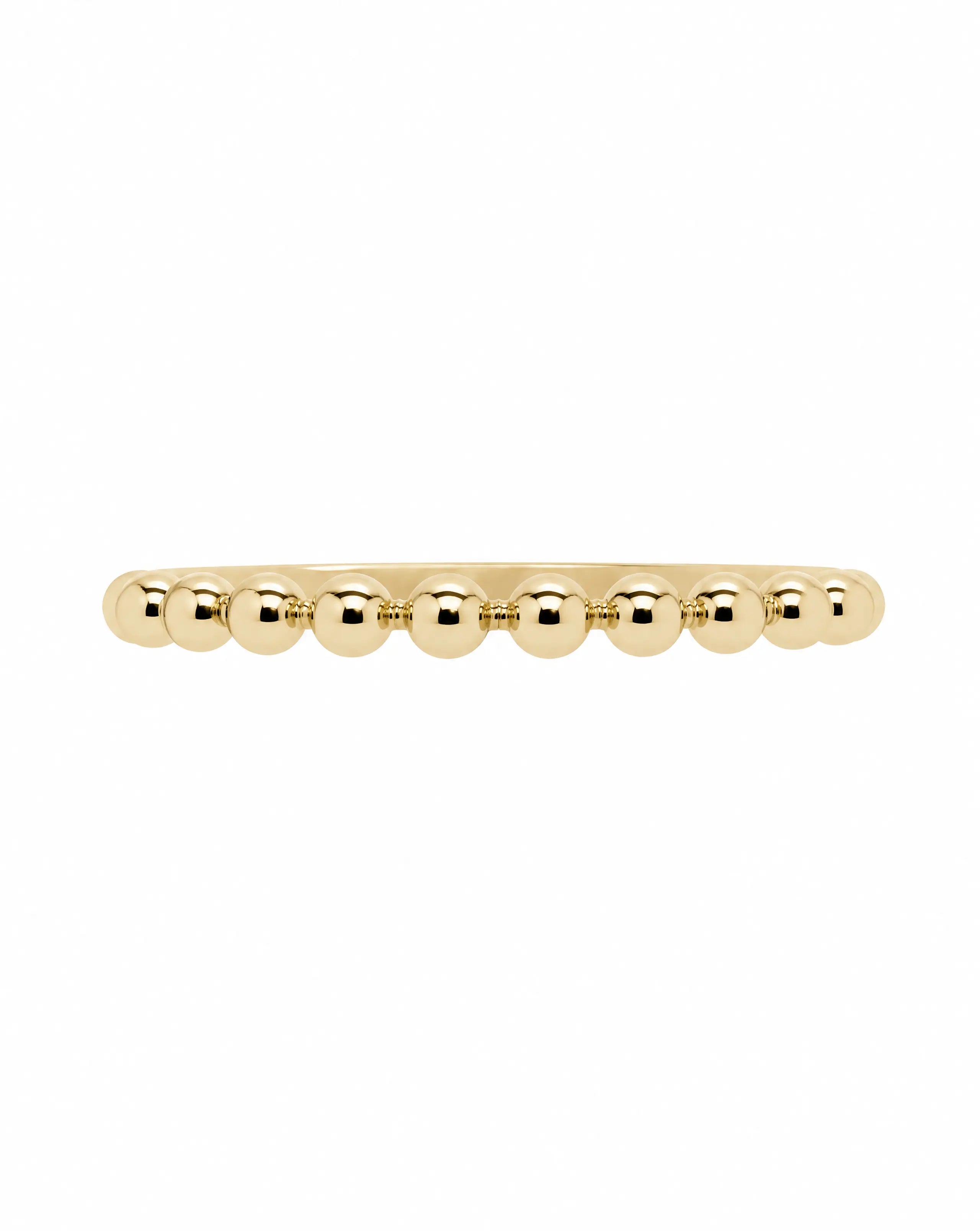 Rising Star Beaded Gold Ring