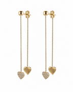Rising Star Heart Drop Earrings Delisa Jewelry