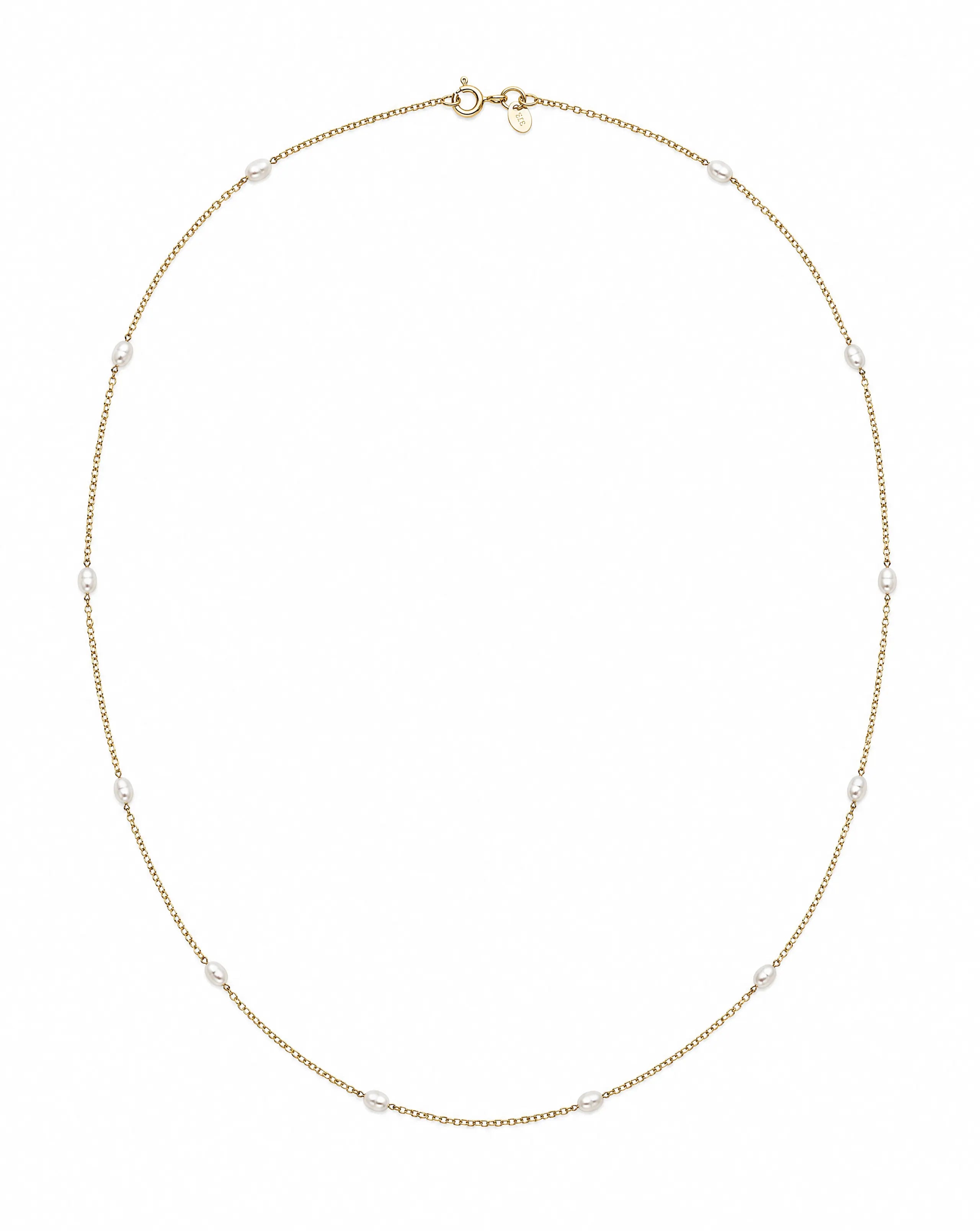 Rising Star Pearl Chain Necklace Delisa Jewelry
