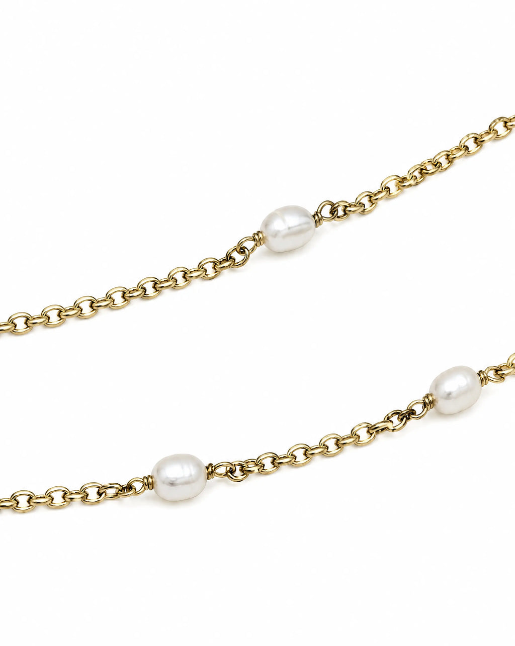 Rising Star Pearl Chain Necklace Delisa Jewelry