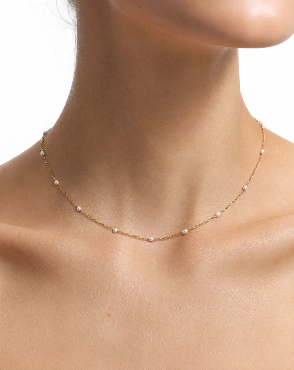 Rising Star Pearl Chain Necklace Delisa Jewelry