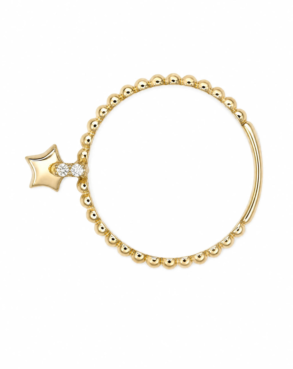 14K Gold bracelet with a star-shaped charm 
