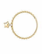 14K Gold bracelet with a star-shaped charm 
