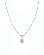 925 Silver Solitaire Pendant Necklace, 40 cm - Delisa Jewelry