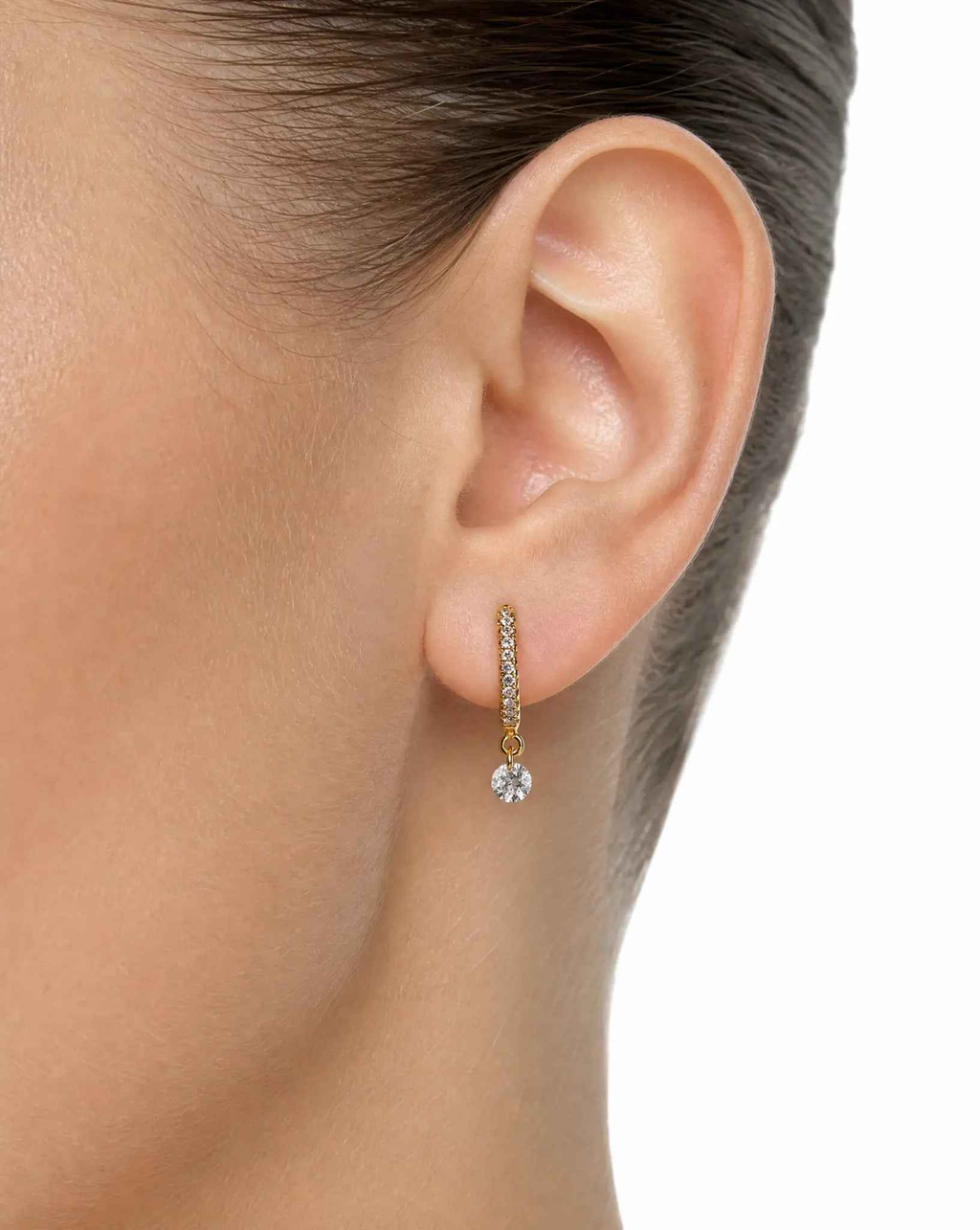 Delisa Celeste Diamond Hoop Earrings