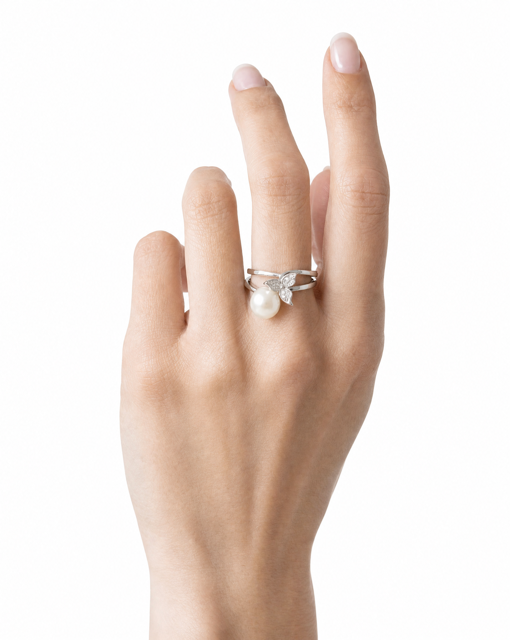 Asteria Pearl Bloom Ring Delisa Jewelry