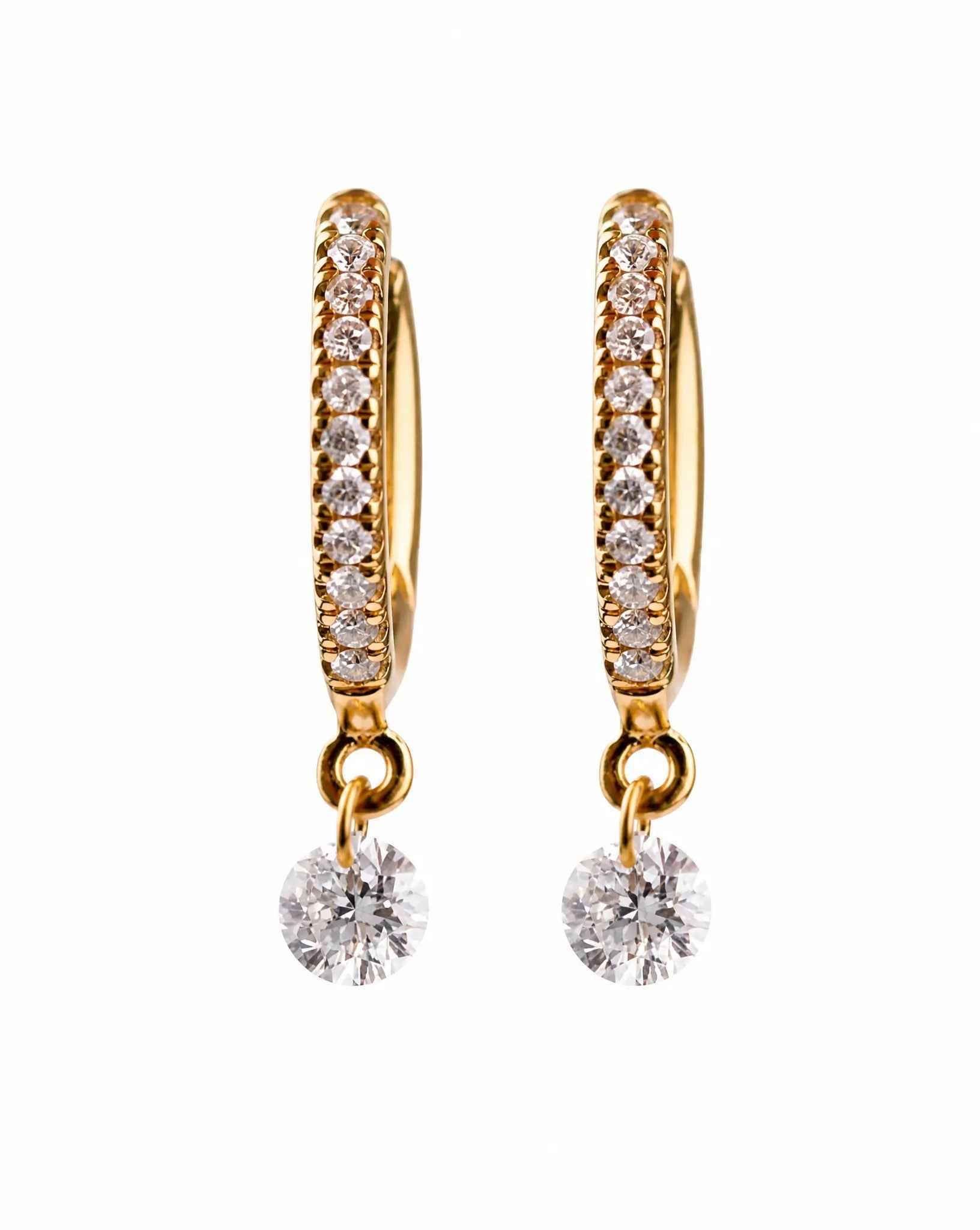 Delisa Celeste Diamond Hoop Earrings