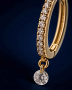 Delisa Celeste Diamond Hoop Earrings