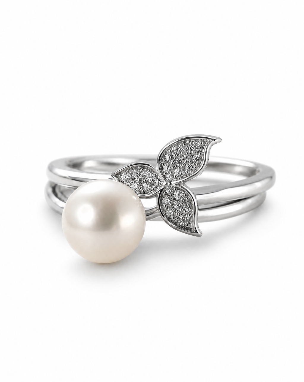 Asteria Pearl Bloom Ring Delisa Jewelry