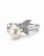 Asteria Pearl Bloom Ring Delisa Jewelry