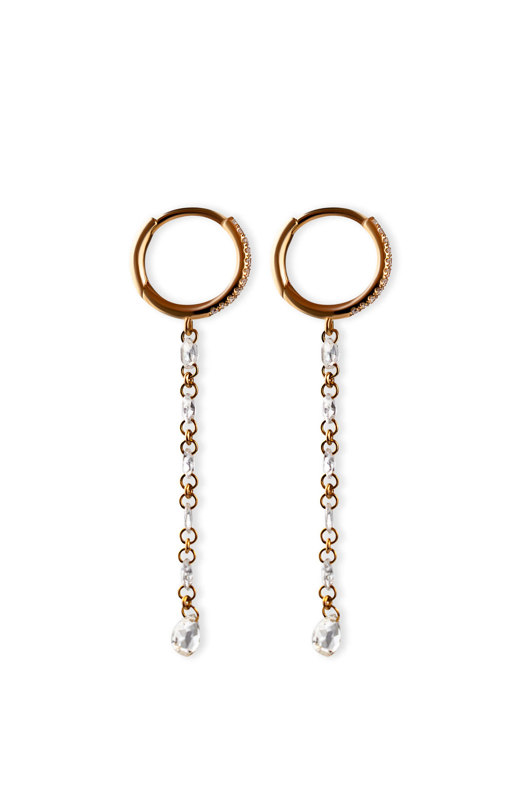 Delisa Rosée Diamond Drop Earrings