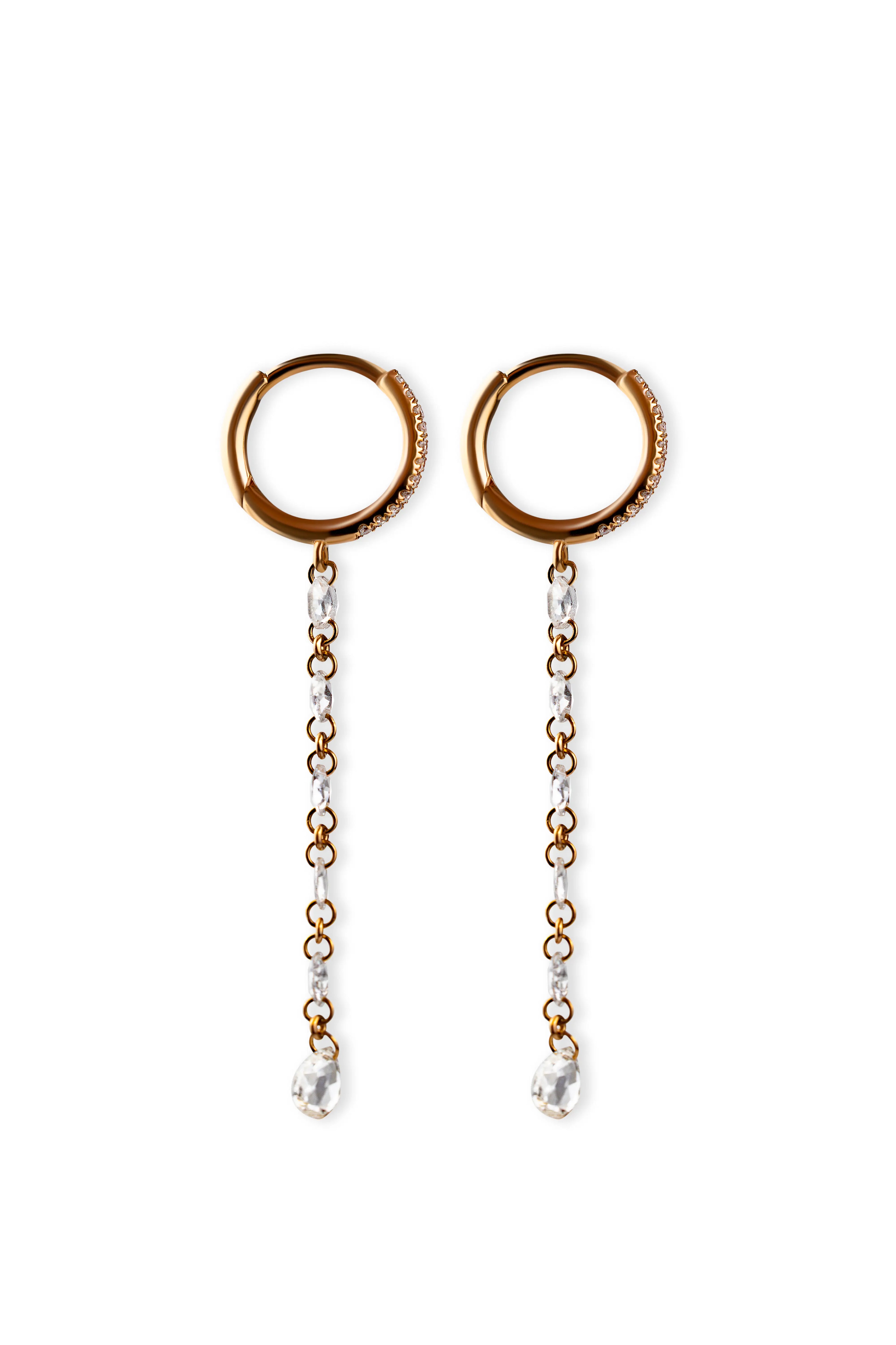 Delisa Rosée Diamond Drop Earrings
