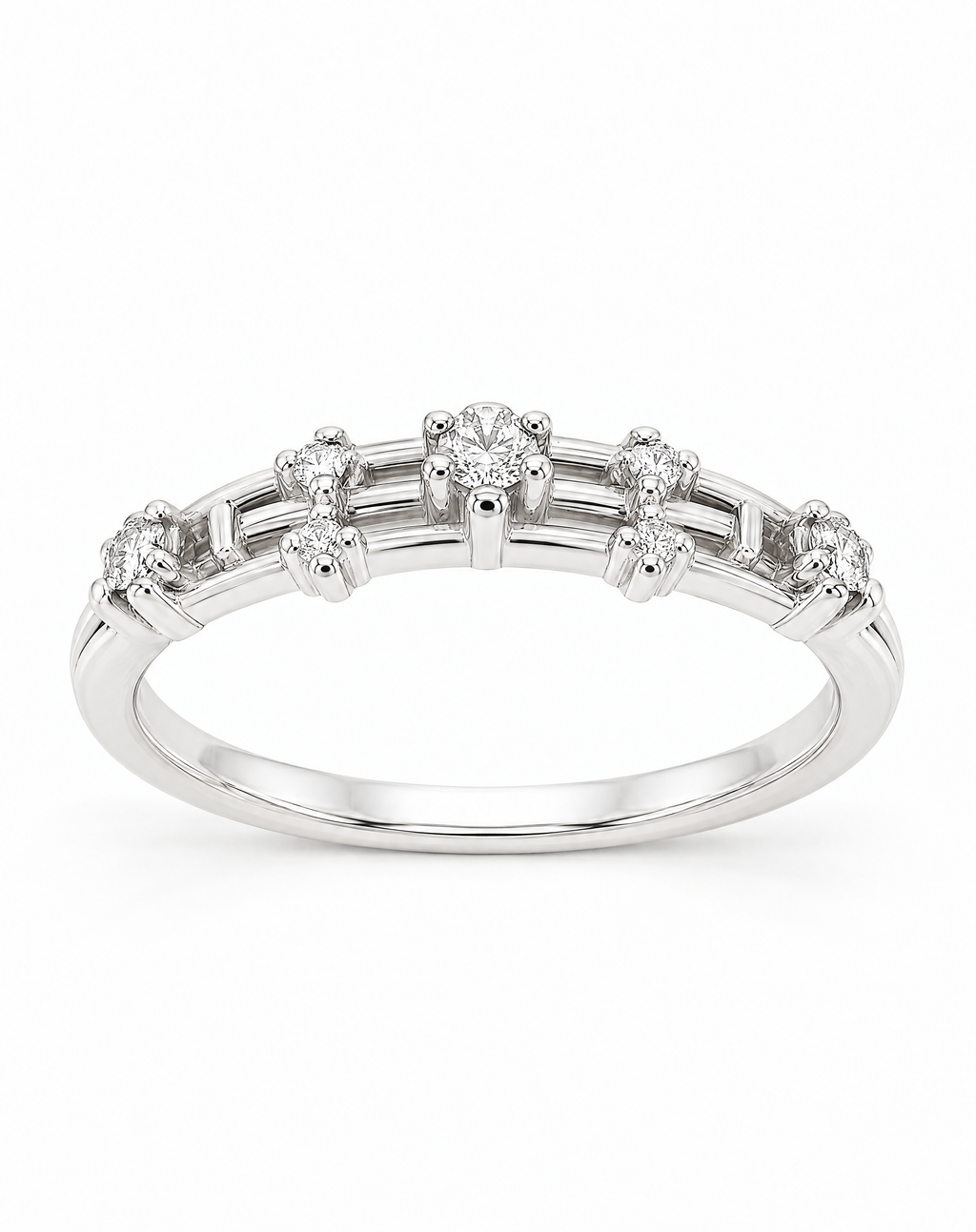 Asteria Emerald Cut Eternity Ring Delisa Jewelry