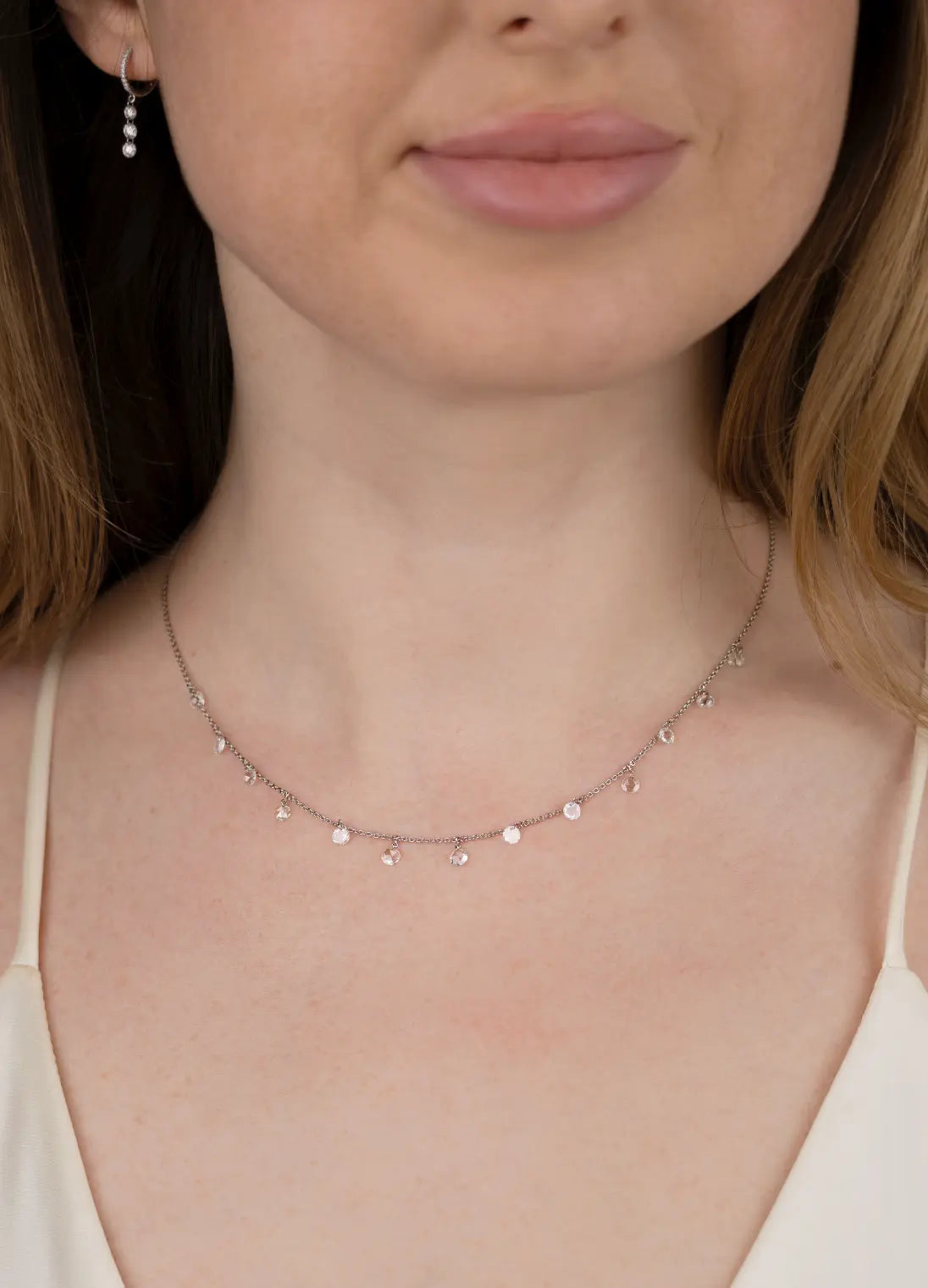 Delisa Luna Diamond Drop Necklace