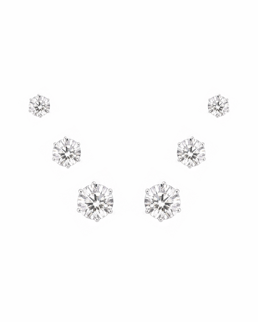 Asteria Classic Solitaire Stud Set Delisa Jewelry