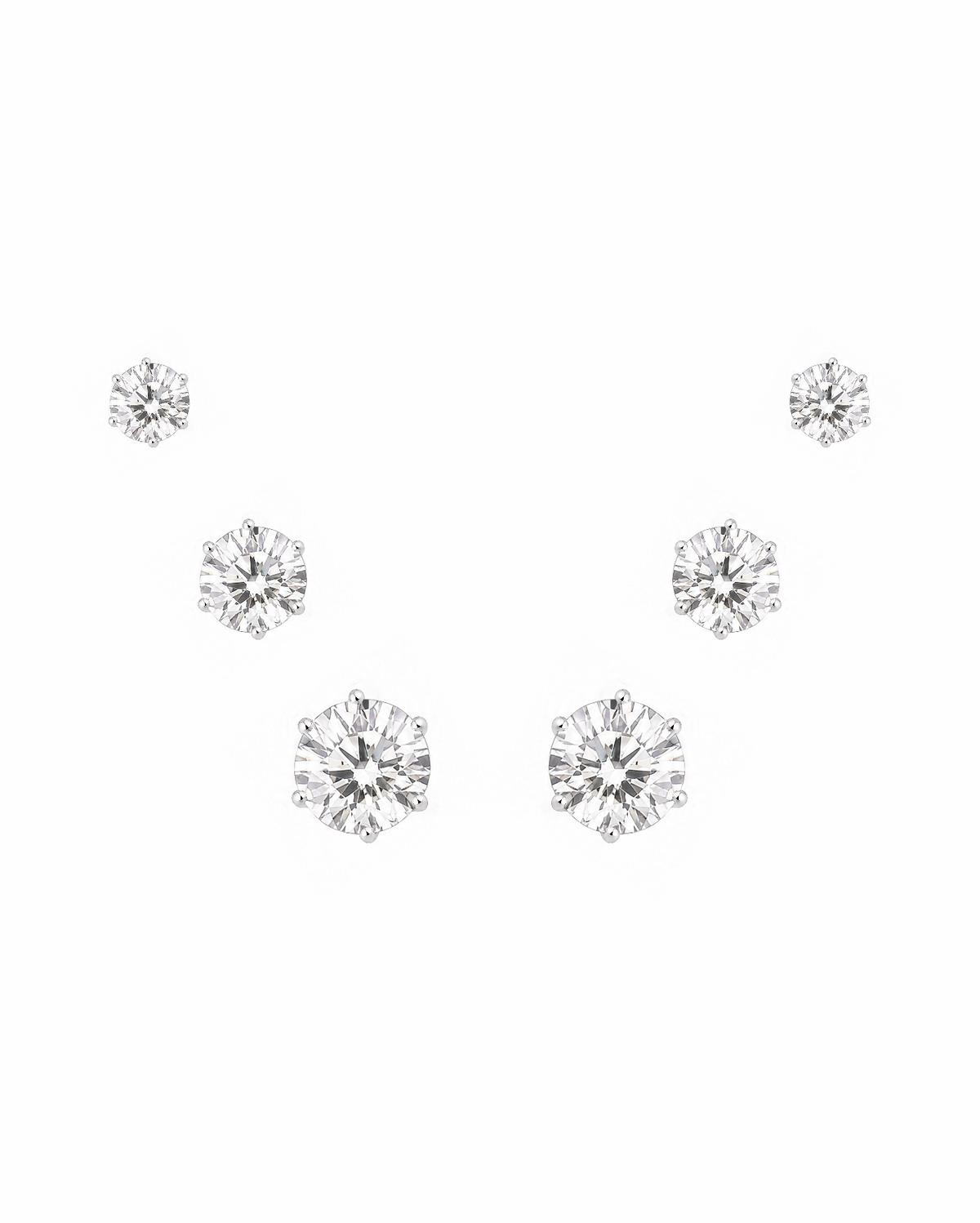 Asteria Classic Solitaire Stud Set Delisa Jewelry