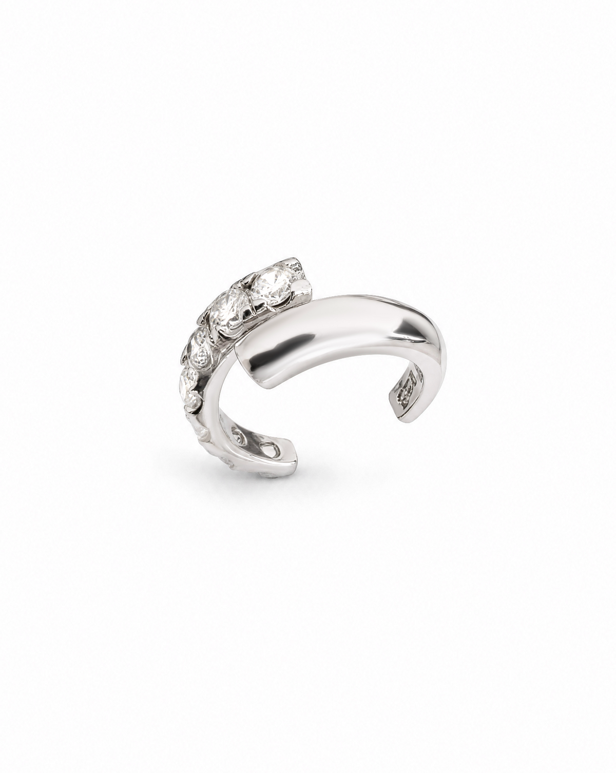 Asteria Dual Silver Ear Cuff Set Delisa Jewelry