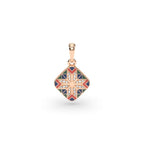 585 Gold Ukrainian Star Enamel Pendant in Red & Blue - Delisa Jewelry